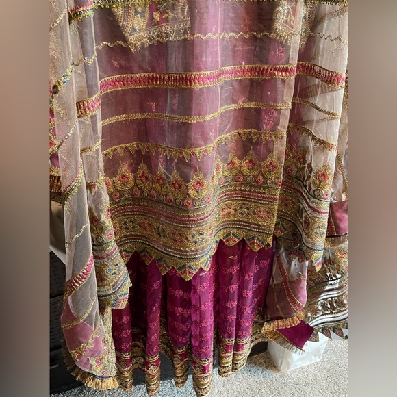 Pakistani designer Baroque maxi dress Asim jofa Maria b shalwar kameez eid Saree - Picture 16 of 17